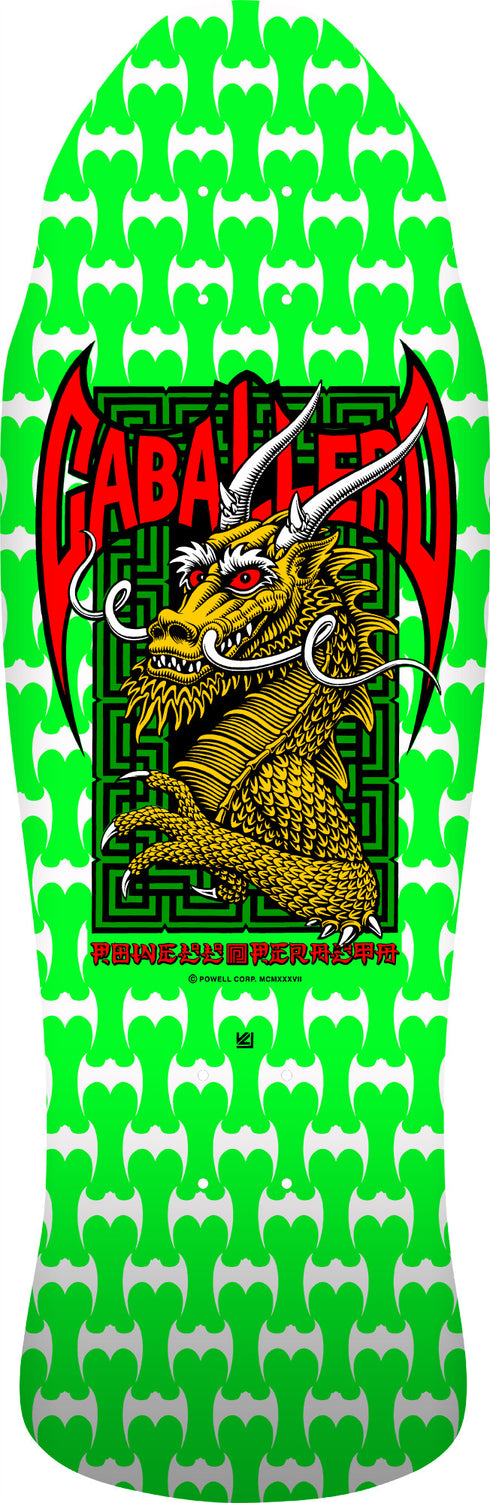 Powell - Steve Caballero Street Reissue Green/White Deck (9.625")